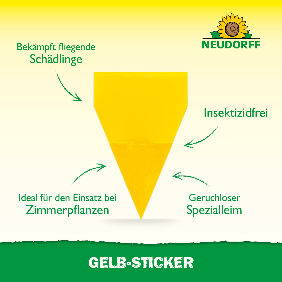Gelbsticker zur Bekämpfung fliegender Schädlinge