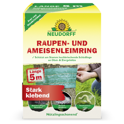 Mit dem Raupen- und AmeisenLeimring von Neudorff schützt du deine Obstbäume und Ziergehölze vor Raupen, Ameisen und anderen Schädlingen