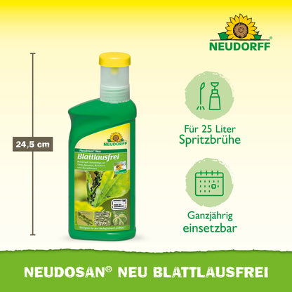 Wenn du Blattläuse, weiße Fliegen und Spinnmilben nachhaltig loswerden willst, ist Neudosan Neu Blattlausfrei von Neudorff eine gute Wahl!