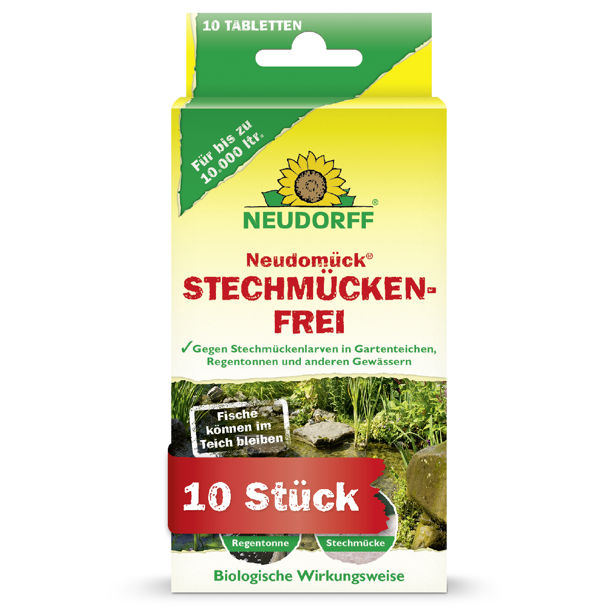 Neudomück StechmückenFrei von Neudorff gegen Stechmückenlarven in Gartenteichen, Regentonnen und Gewässern