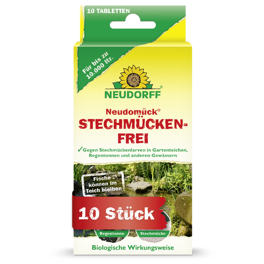 Neudomück StechmückenFrei von Neudorff gegen Stechmückenlarven in Gartenteichen, Regentonnen und Gewässern