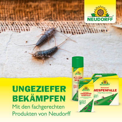 Ungeziefer bekämpfen mit den fachgerechten Produkten von Neudorff, wie der Permanent Ungeziefer Leimfalle, Permanent Wespenfalle oder dem Permanent Fliegen Spray 