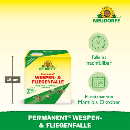 Permanent Wespenfalle von Neudorff ist nachfüllbar und von März bis Oktober einsetzbar