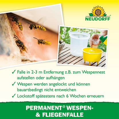 Permanent Wespenfalle von Neudorff in 2 bis 3 Meter Entfernung vom Wespennest aufstellen oder hängen