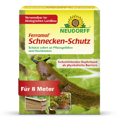 Neudorff Ferramol Schnecken-Schutz schützt Pflanzgefäße und Hochbeete sofort vor Schnecken und ist für den Einsatz im ökologischen Landbau geeignet