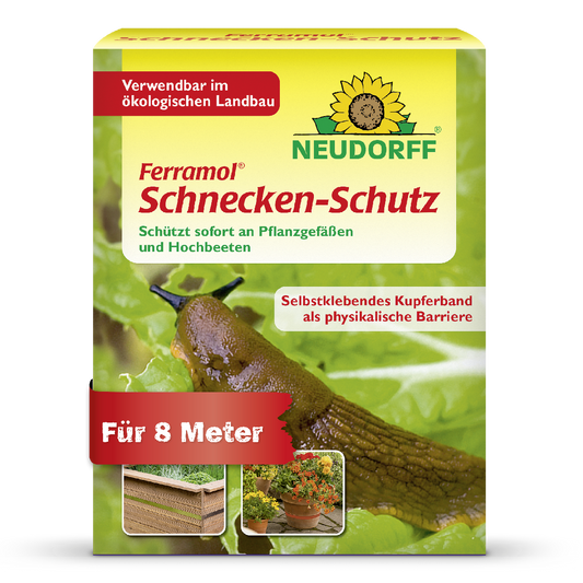 Neudorff Ferramol Schnecken-Schutz schützt Pflanzgefäße und Hochbeete sofort vor Schnecken und ist für den Einsatz im ökologischen Landbau geeignet