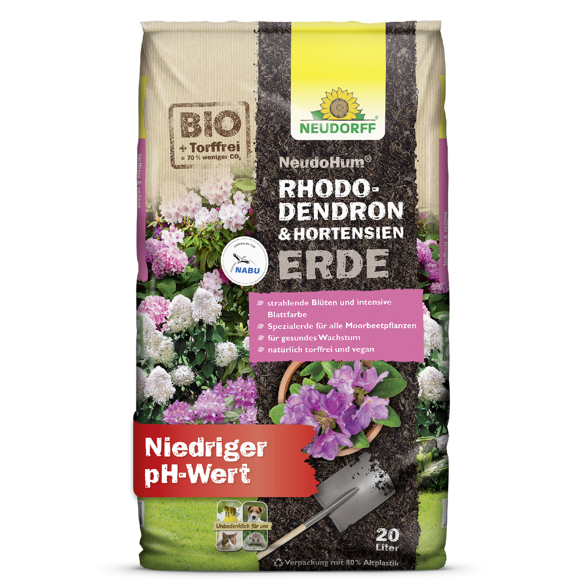 NEUDOHUM Rhododendron & Hortensienerde für strahlende Blüten und eine intensive Blattfarbe