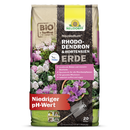 NEUDOHUM Rhododendron & Hortensienerde für strahlende Blüten und eine intensive Blattfarbe