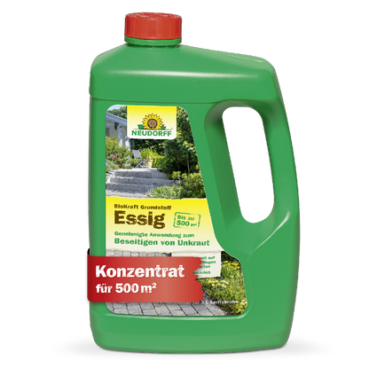 Neudorff BioKraft Grundstoff Essig gegen Unkraut Flasche Konzentrat für bis zu 500 qm