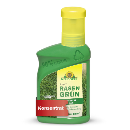 Das Produkt Azet RasenGrün von Neudorff als Konzentrat für 10 qm