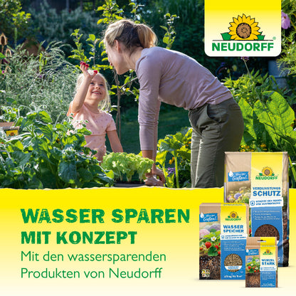 Wasser sparen mit Konzept mit den wassersparenden Produkten von Neudorff