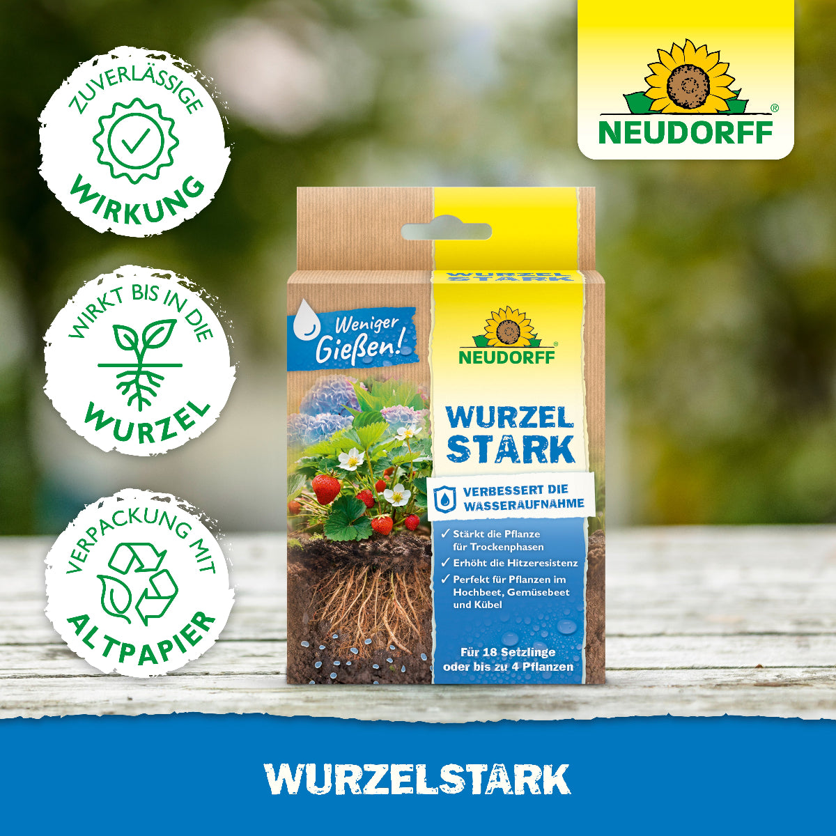 Wurzelstark von Neudorff mit zuverlässiger, natürlicher Wirkung wirkt bis in die Wurzel