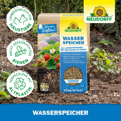 Wasserspeicher von Neudorff ist unbedenklich für Haustiere und nicht gefährlich für Bienen