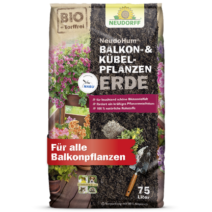 Neudorff NeudoHum Balkon-& Kübel-Pflanzen Erde 75L Sack