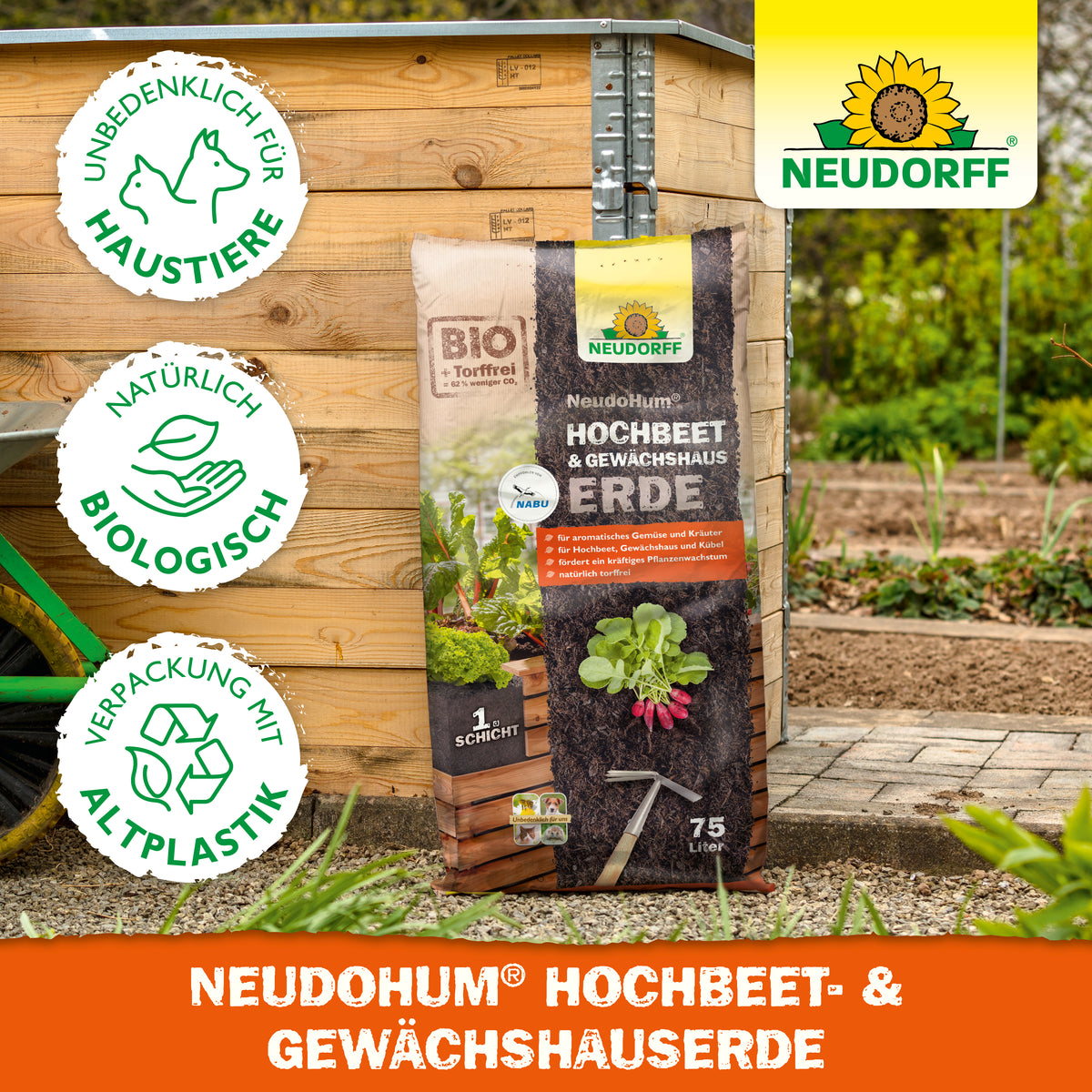 Spezialerde für Hochbeet und Gewächshaus für aromatisches Gemüse und Kräuter