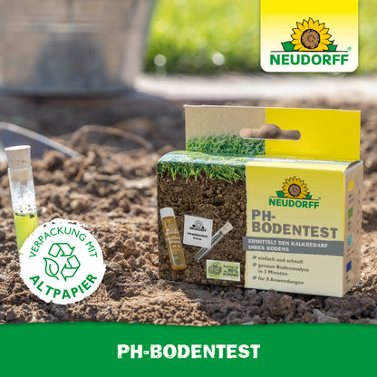 Wieviel Kalk braucht dein Erdboden? Finde es mit dem PH-Bodentest von Neudorff schnell und einfach raus!
