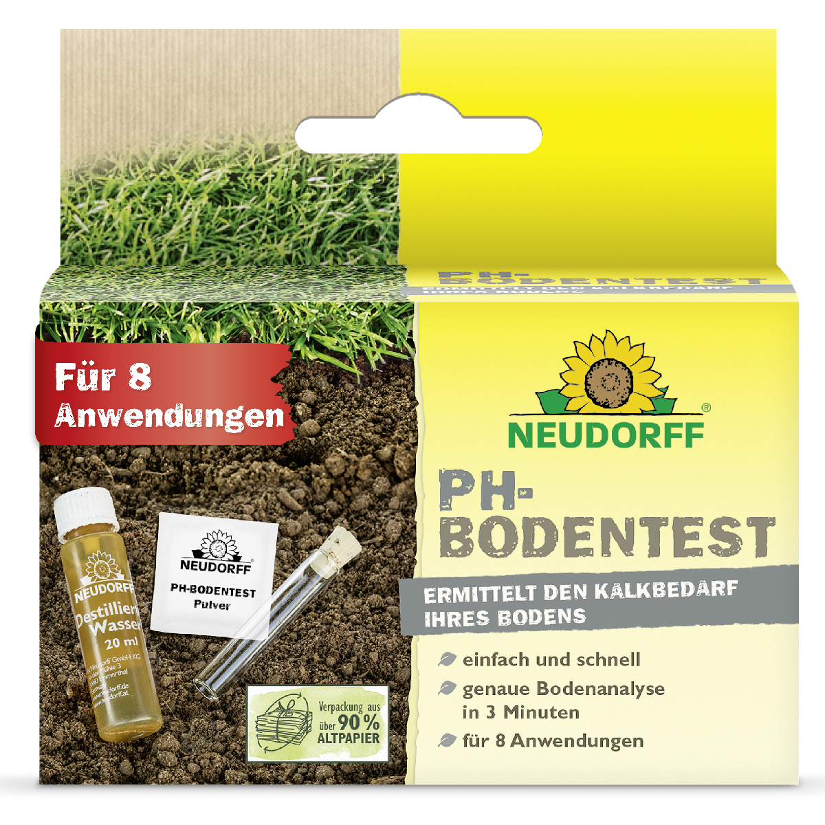 Mit dem PH-Bodentest von Neudorff den Kalkbedarf im Boden schnell und einfach bestimmen