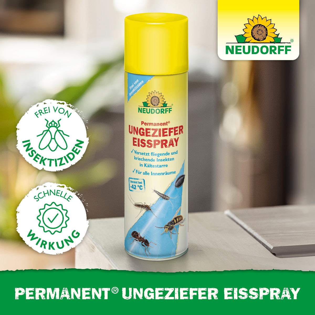 UngezieferEisspray von Neudorff ist frei von Insektiziden