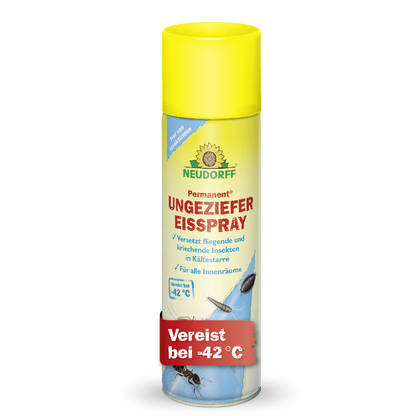 Permanent UngezieferEisspray versetzt Wespen, Ameisen und andere kriechende und fliegende Insekten in Kältestarre