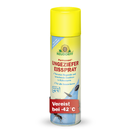 Permanent UngezieferEisspray versetzt Wespen, Ameisen und andere kriechende und fliegende Insekten in Kältestarre