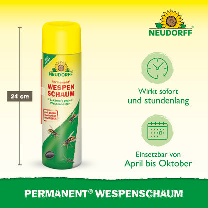 Permanent Wespenschaum von Neudorff wirkt sofort und stundenlang