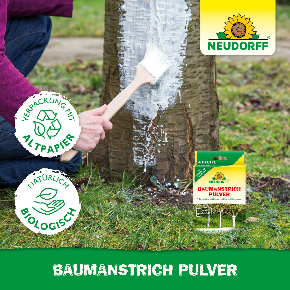 Neudorff Baumanstrich Pulver mit Spurenelementen zum Streichen, die für eine verbesserte Nährstoffversorgung sorgen